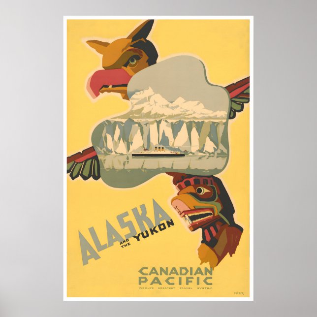 Alaska Resoraffisch Canadian Pacific Railroad Poster (Framsidan)