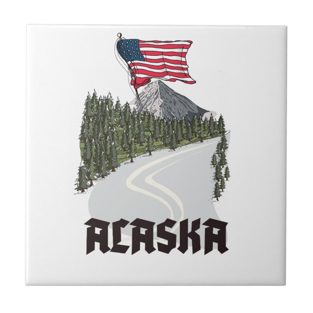 Alaska Resoraffisch Kakelplatta (Framsidan)