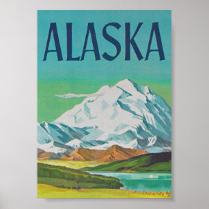 Alaska Retro Vintage resor Poster