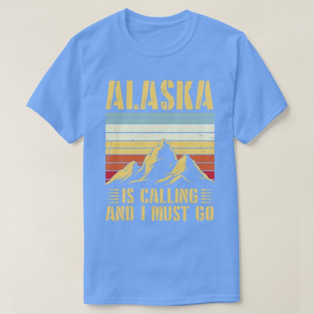 Alaska ringer och jag måste åka Alaska Älskare Vin T Shirt (Design framsida)