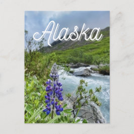 Alaska River Flower vycard Vykort