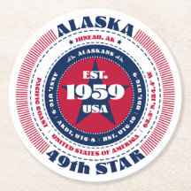 Alaska Rött vitt blått Typografi