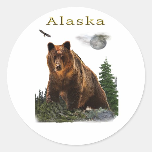 Alaska Runt Klistermärke (Framsida)