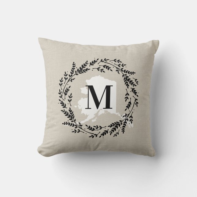 Alaska Rustic WAN Monogram Dekorativ kudde (Framsida)