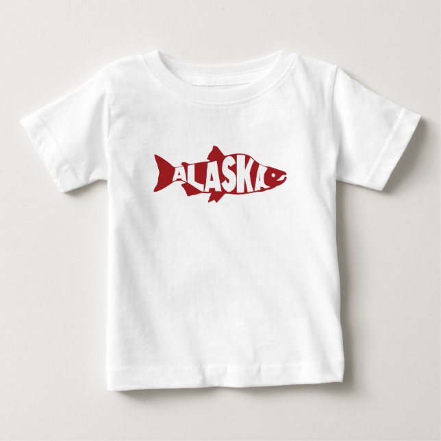 Alaska Salmon Baby T-Shirt (Framsida)