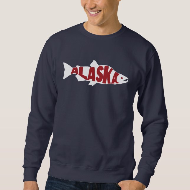 Alaska Salmon Lång Ärmad Tröja (Framsida)