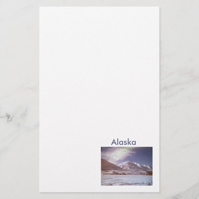 Alaska Scenery Stationery Brevpapper (Framsida)