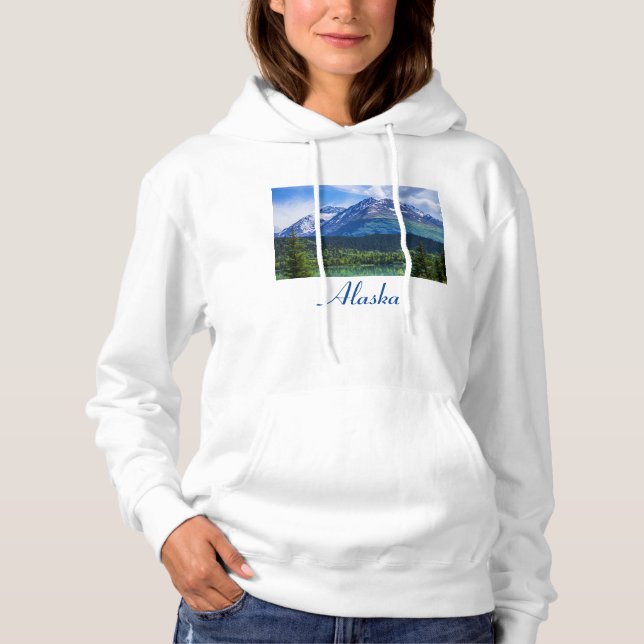 Alaska Scenia Byway Mountain T Shirt (Framsida)