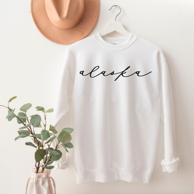Alaska Script State Women's Sweatshirt T Shirt (Skapare uppladdad)