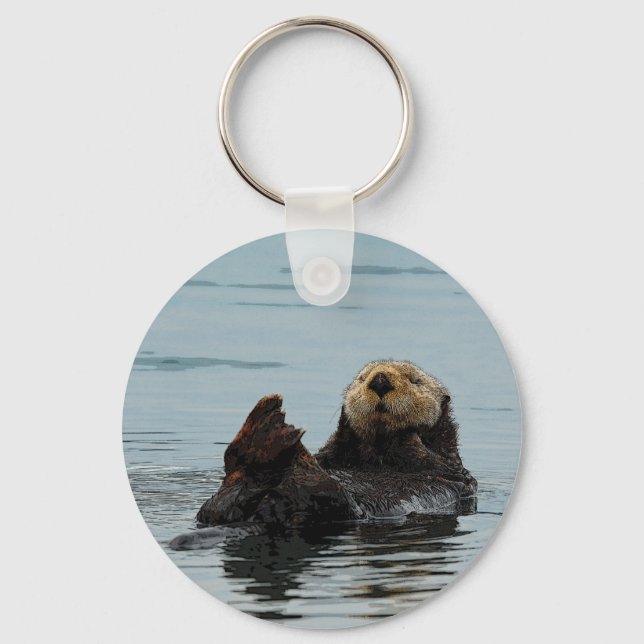 Alaska Sea Otter Nyckelring (Framsida)