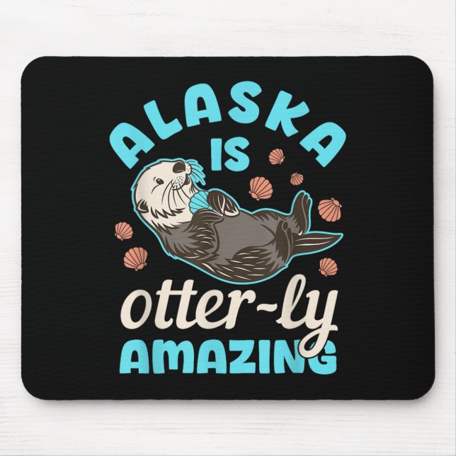 Alaska Sea Otter Vacation Souvenir Musmatta (Framsidan)