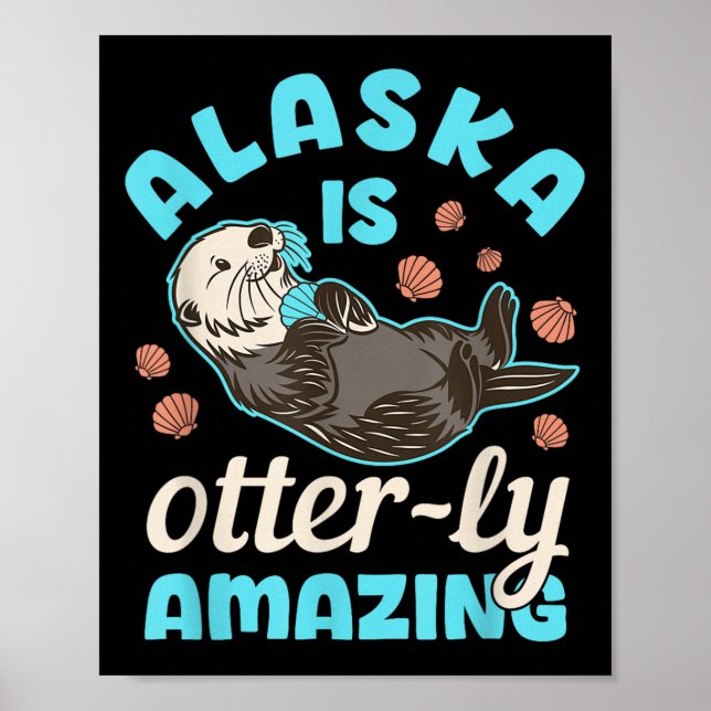 Alaska Sea Otter Vacation Souvenir Poster (Framsidan)