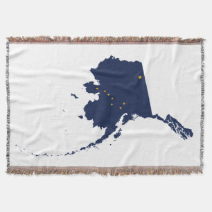 Alaska Shape i Flagga Färg Filt
