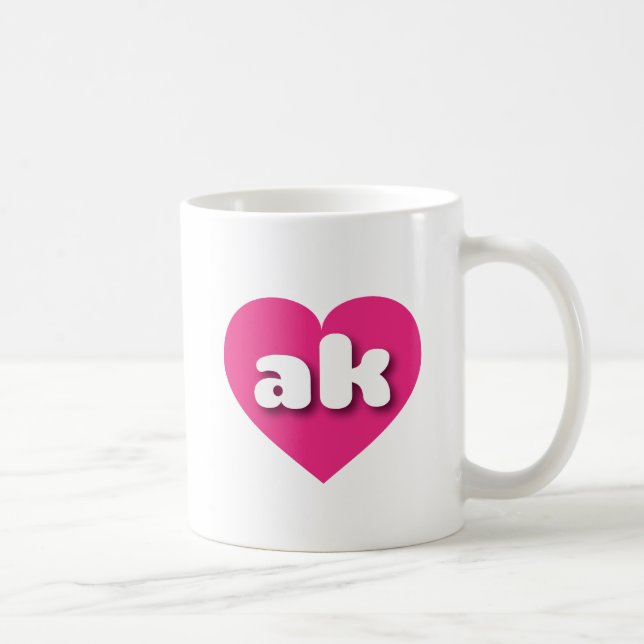 Alaska shock rosa hjärta - I kärlek ak Kaffemugg (Höger)