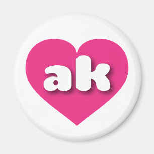 Alaska shock rosa hjärta - I kärlek ak Magnet