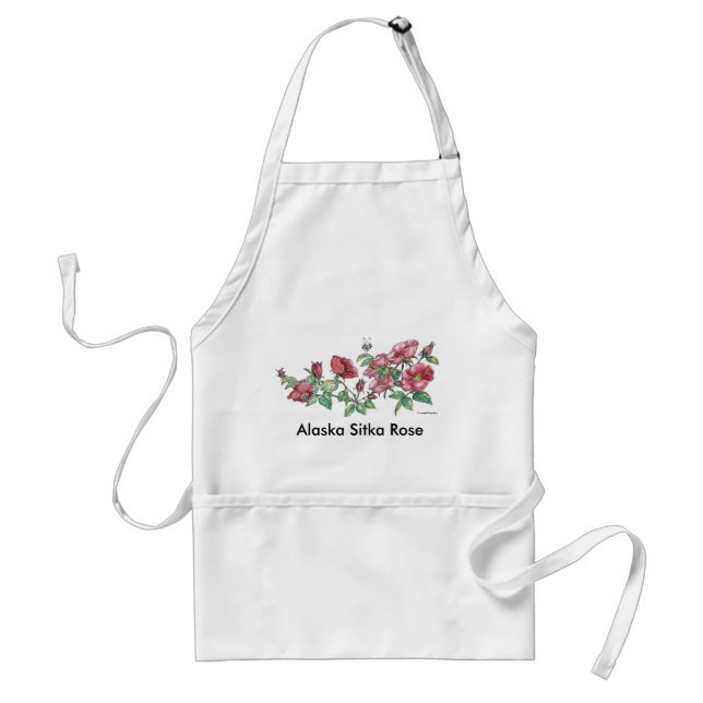 Alaska Sitka Ro w/ Bumblebee Garden Apron Förkläde (Framsidan)