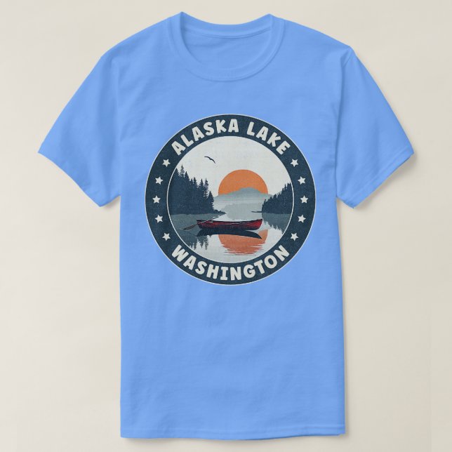 Alaska Sjö Washington Sunset TShirt T Shirt (Design framsida)