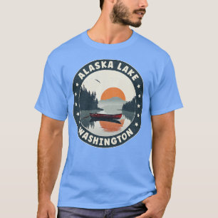 Alaska Sjö Washington Sunset TShirt T Shirt