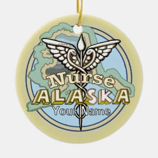 Alaska Sjuksköterska Caduceus Julgransprydnad Keramik