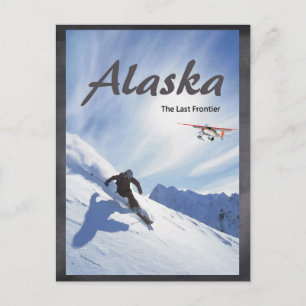 Alaska skidplan berg Vykort