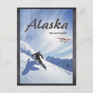 Alaska skidplan berg Vykort