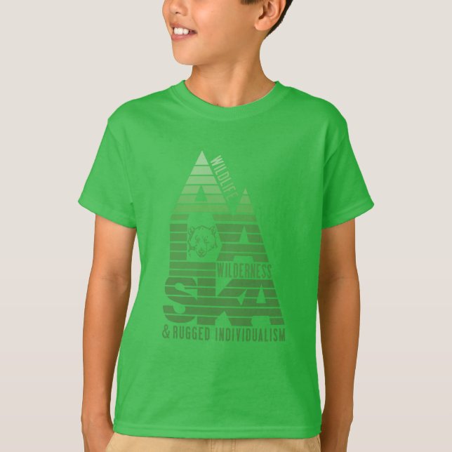 ALASKA-skjortor och jacka T Shirt (Framsida)