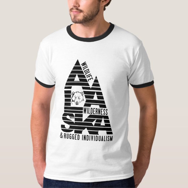ALASKA-skjortor och jacka T-shirt (Framsida)