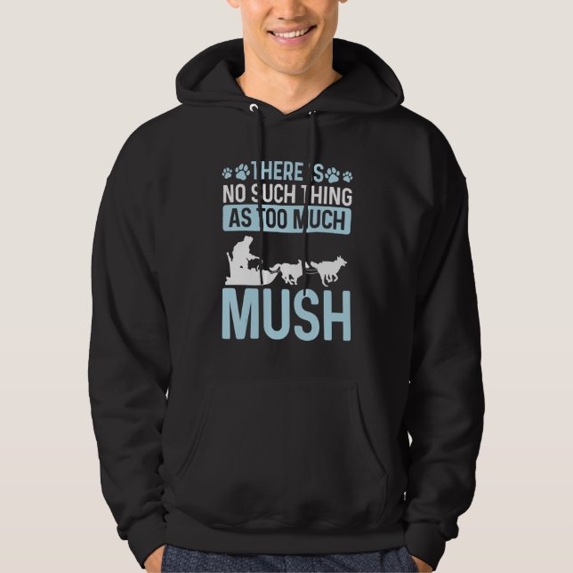 Alaska Sled Dog Racing Mushing Season Husky Sleddi Hoodie (Framsida)