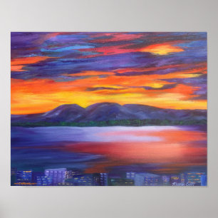 Alaska Sleeping Dam Matte Poster