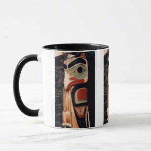 Alaska Snidad Trä Totempole Foto Designad Mugg