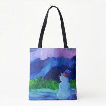 Alaska Snögubbe Tote bags