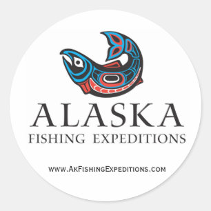 Alaska som fiskar den Expedtions klistermärken