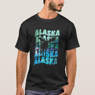 Alaska Souvenir Aurora Borealis Northern Ljus Sn T Shirt