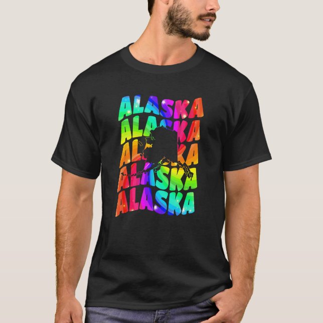 Alaska Souvenir Vacation Tourist Alaskan Territory T Shirt (Framsida)
