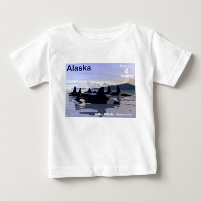 Alaska Späckhuggare Frimärke Tee Shirt (Framsida)