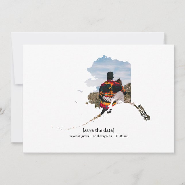 Alaska spara datumfotokortet datumet (Framsida)