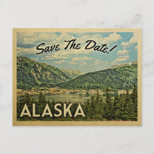 Alaska spara datumvykort för Vintage Meddelande Vykort