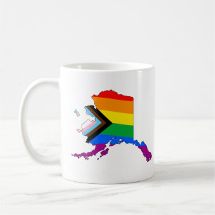 Alaska Stat Stolthet HBTQ Framstegsstolt Pride Kaffemugg