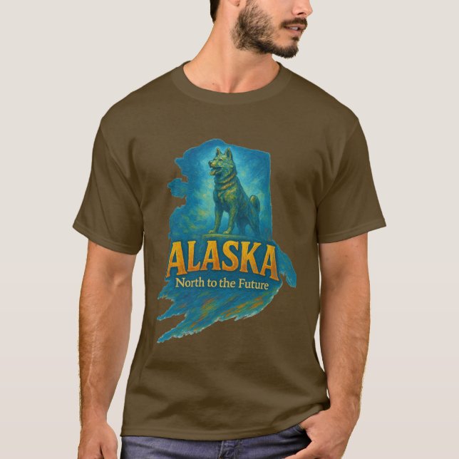 Alaska State Artistic T-Shirt - Oil Paint... (Framsida)