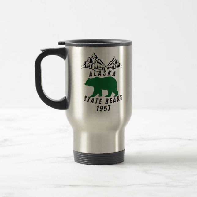 Alaska State Bears 1957 Retro Svart Design Resemugg (Vänster)