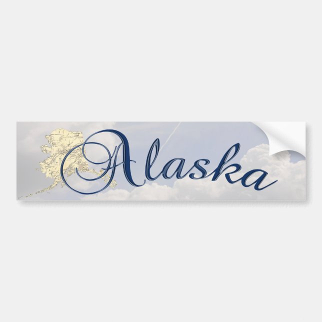 Alaska State Bumper Sticker Bildekal (Framsidan)