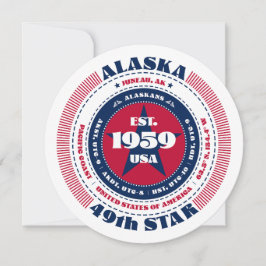 Alaska State Circular Typography-platskort