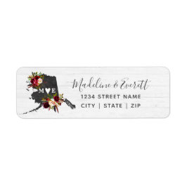 Alaska State Destination Wedding Returadress Returadress Etikett