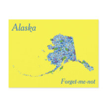Alaska State Flower Collage Karta
