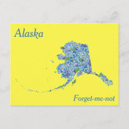 Alaska State Flower Collage Karta Vykort