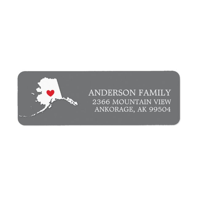 ALASKA State | Flytta Returadressetikett Returadress Etikett (Framsidan)