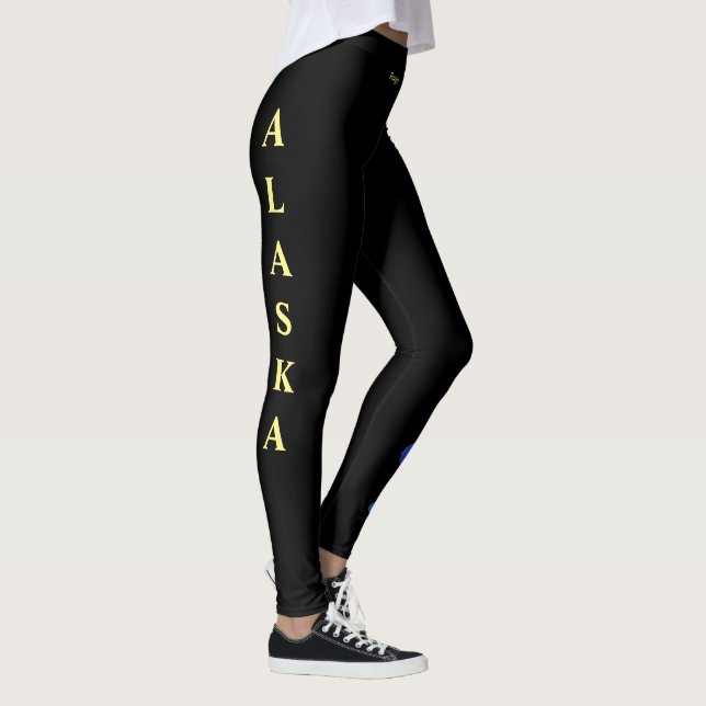 Alaska State Förgätmigej Stat Blomma Leggings (Höger)
