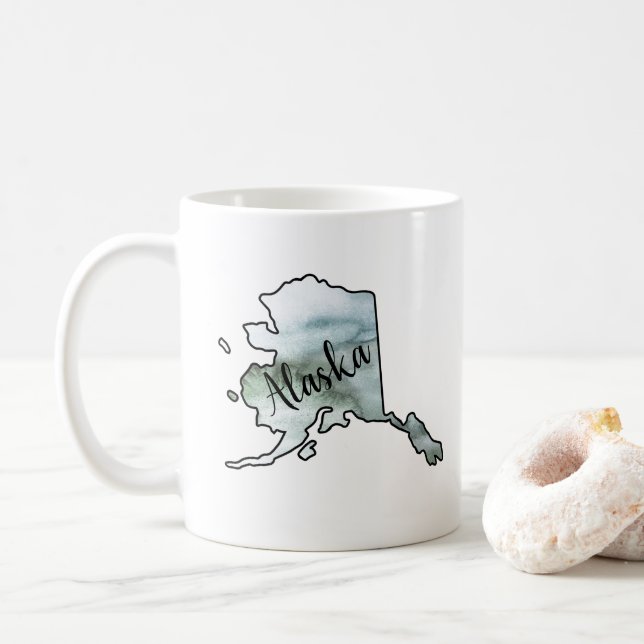 Alaska State Illustration Kaffemugg (Med munk)