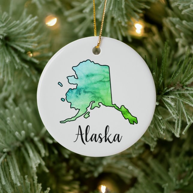 Alaska State Illustration Ornament (Träd)