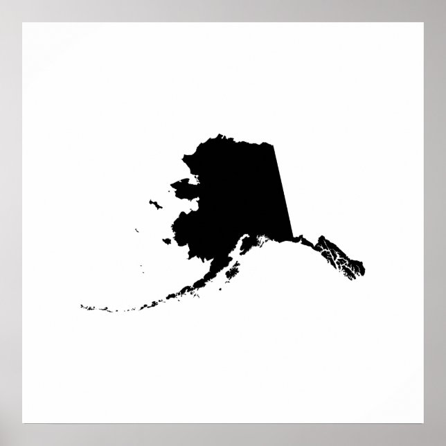 Alaska State-kontur Poster (Framsidan)